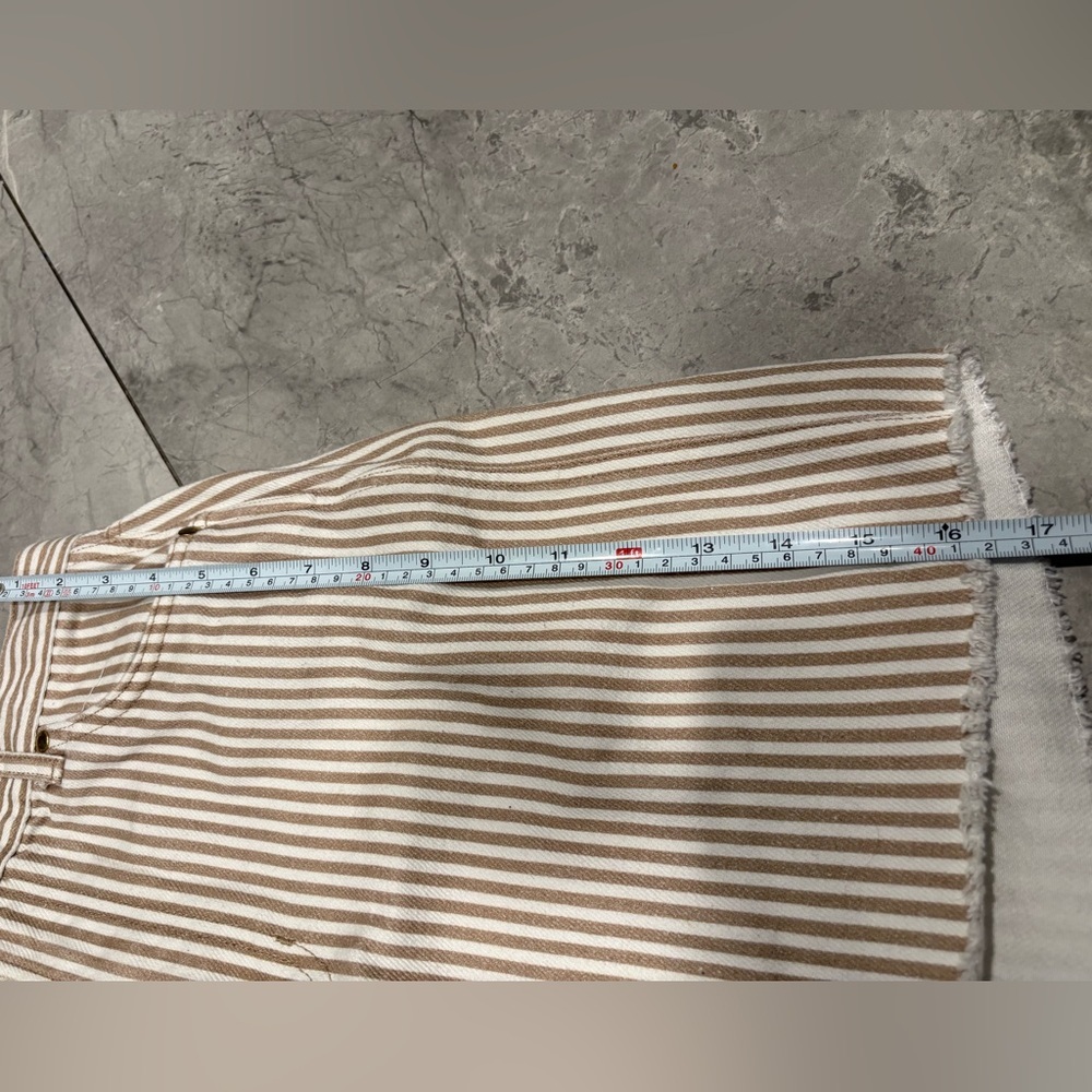 Reformation Tan and White Striped Mini Skirt - Picture 7 of 7